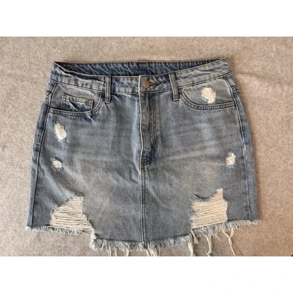 Bundle of 3 Women's Large Jean Mini Skirts Y2K Windsor/Indigo Rein Preppy - Picture 2 of 8